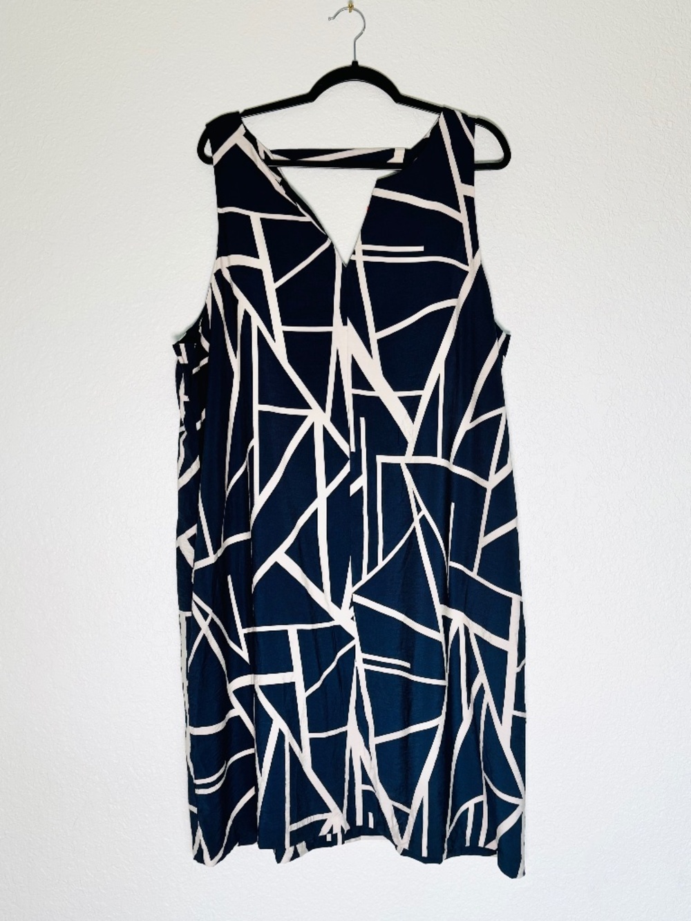 Banana Republic Trapeze Dress XXL Preppy Navy Lightweight Oversized Comfy Artsy